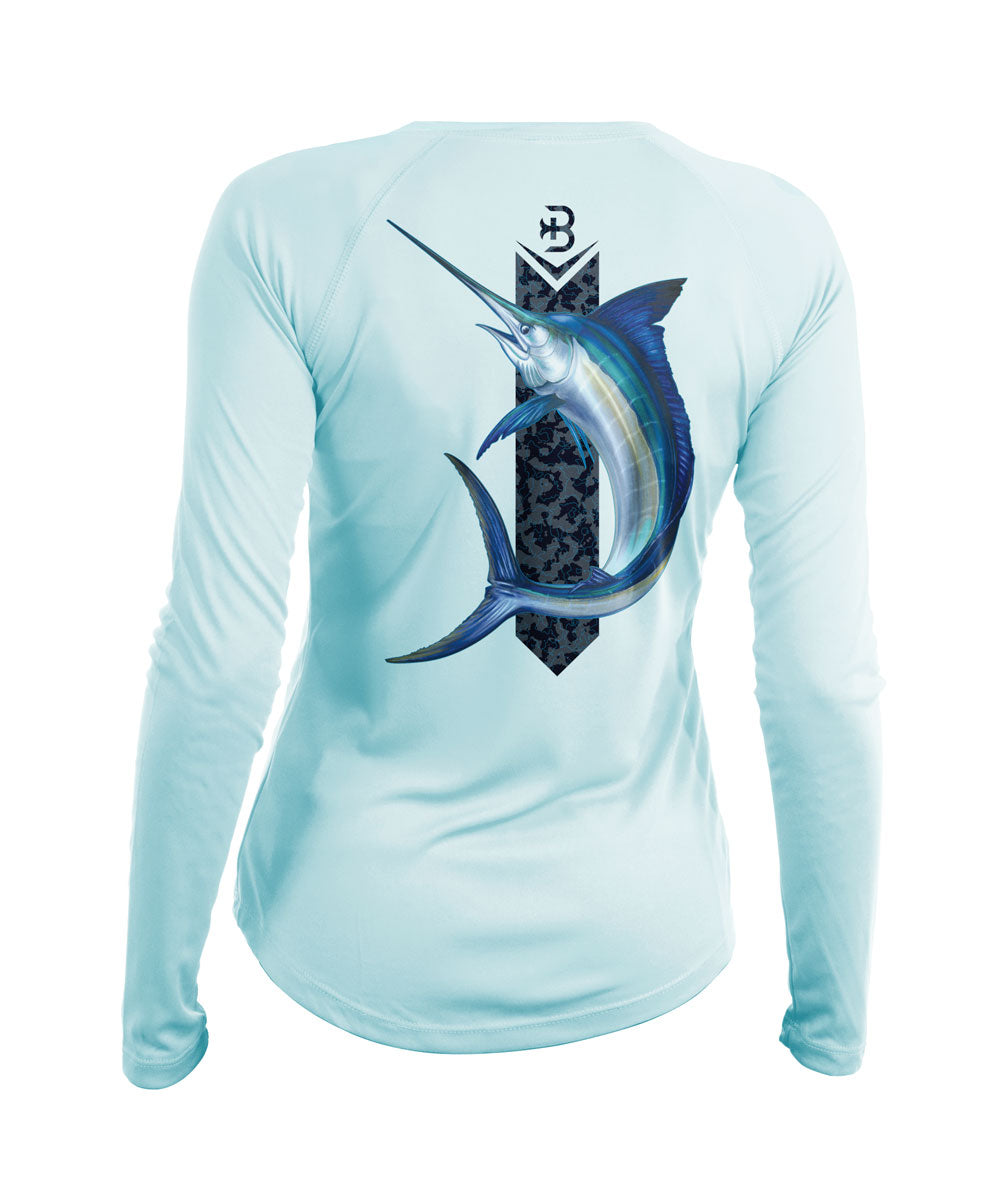 Gone Fishing - Light Blue - Fishing Shirts For Women – JOE'S Fishing Shirts