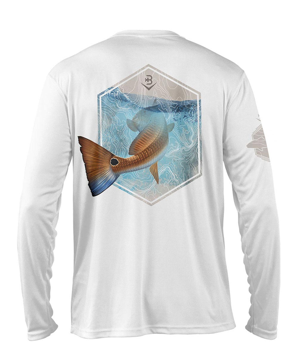 SeaGuard Redhead Mens Performance Fishing Shirt Ghost White / 3XL