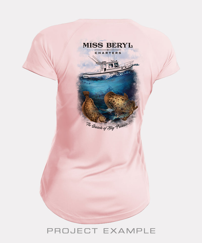 BRINY Custom Fishing Shirt Women Short Sleeve SeaGuard™ // UPF 50+