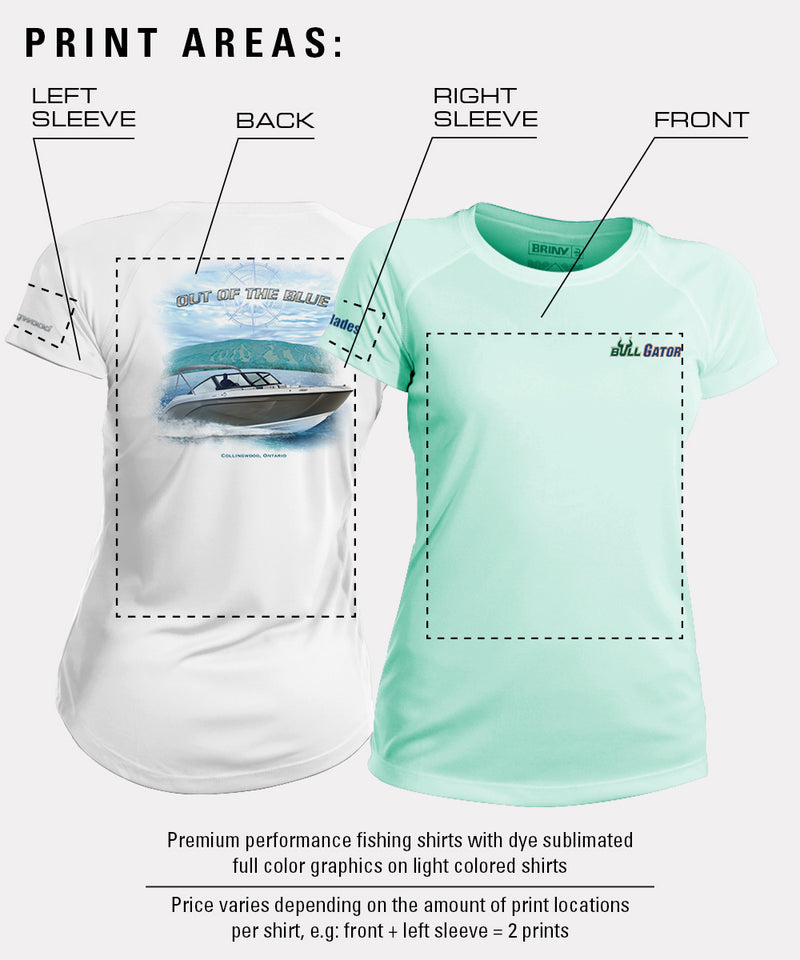 BRINY Custom Fishing Shirt Women Short Sleeve SeaGuard™ // UPF 50+