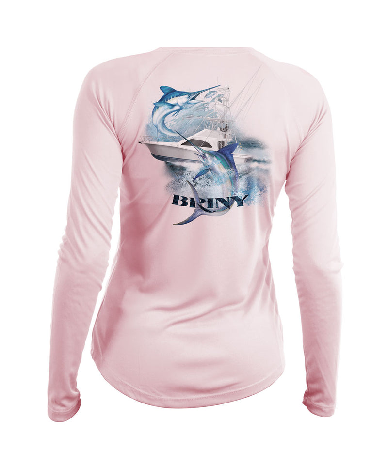 womens long sleeve fishing shirt dually marlin