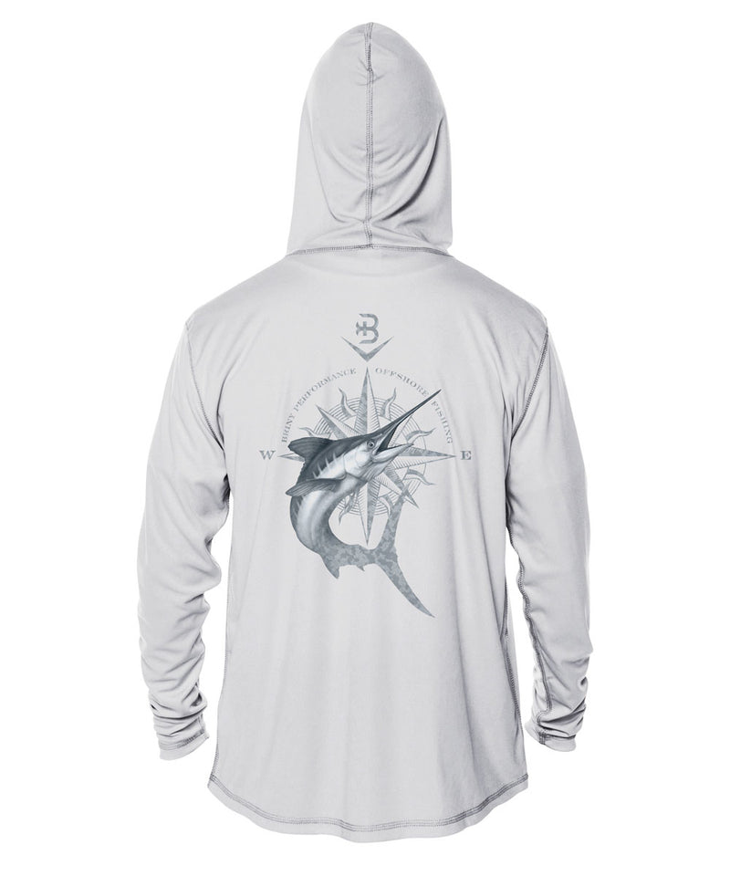 Barricade Marlin Compass | Performance Mens Hooded Fishing Shirt 3XL