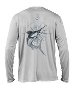 Briny mens fishing shirts long sleeve marlin compass