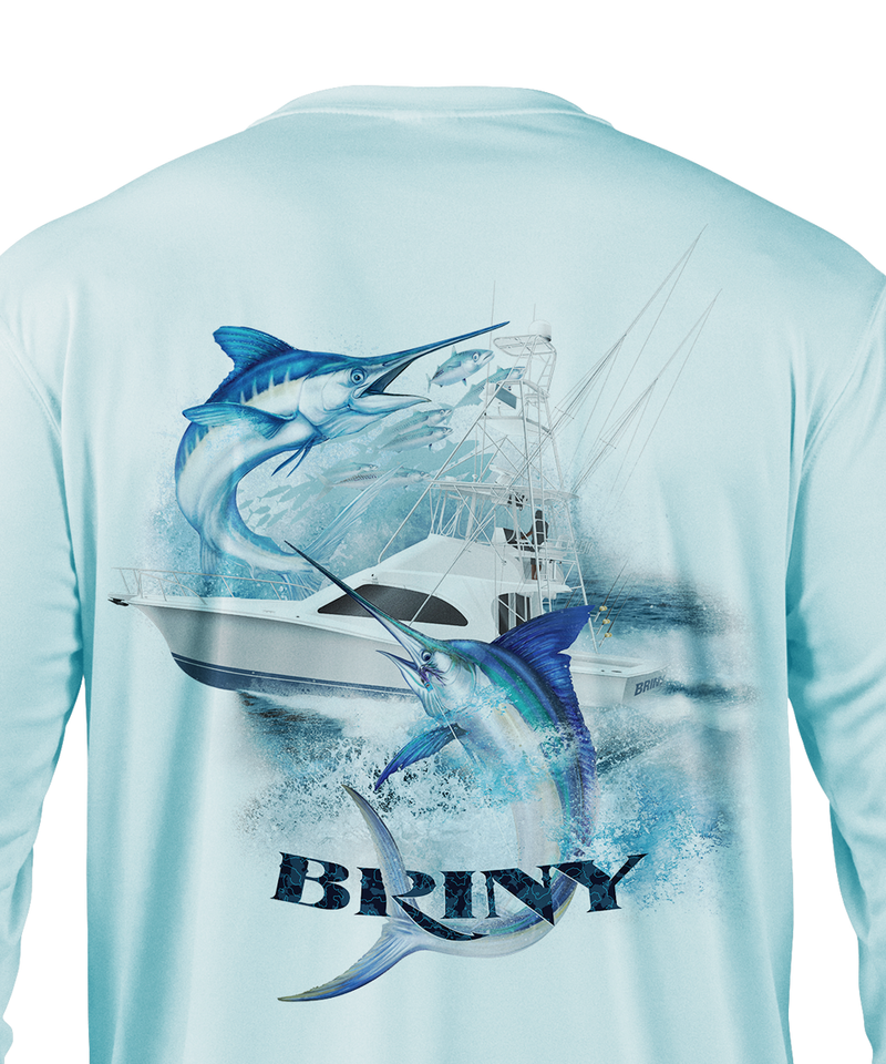 SeaGuard™ Dually Marlin Mens Performance Fishing Shirt – BRINY