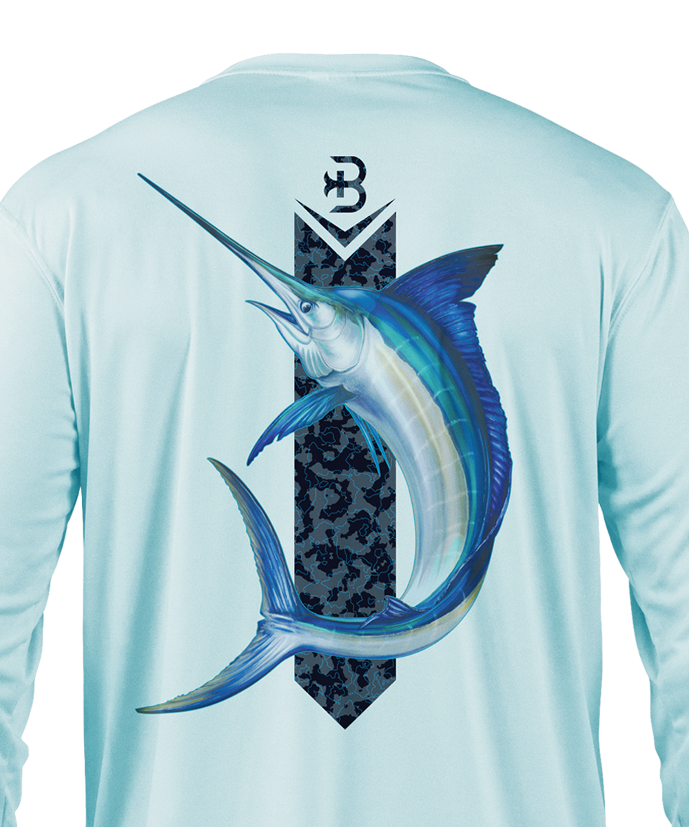 SeaGuard Marlin Mens Performance Fishing Shirt M