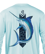 SeaGuard White Marlin Mens Performance Fishing Shirt L