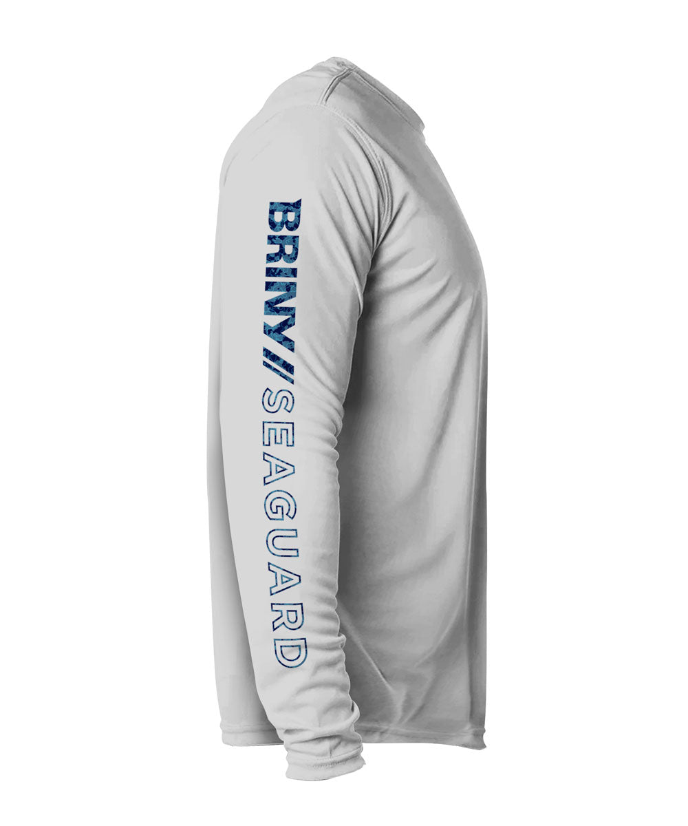 SeaGuard™ White Marlin Mens Performance Fishing Shirt – BRINY